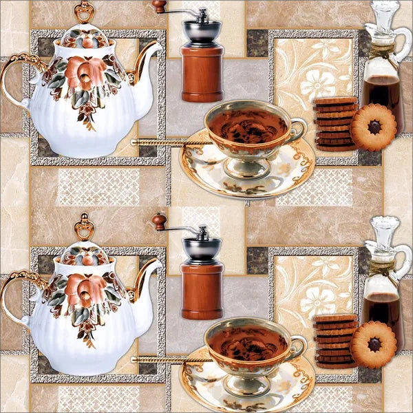 Self Adhesive Wallpaper Model (Kitchen Tea) Bigger For Bedroom, Drawing Room, Kids Room, Walls, Doors, Furniture Etc | 40x300 Cm